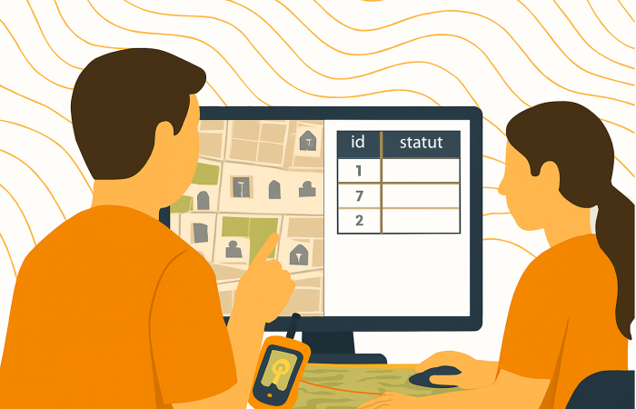 Illustration du service CartoExpert en SIG et cartographie appliqué aux cimetières, incluant la gestion des données spatiales et la création de cartes interactives.<br />